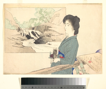 Kobayashi Toshimine: Woman and Mountain Palanquin - メトロポリタン美術館