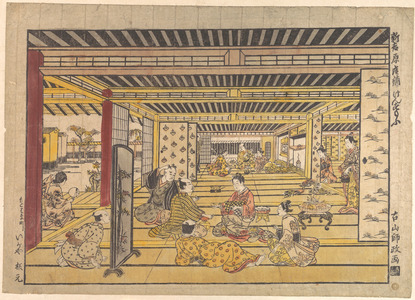 Furuyama Moromasa: A Game of Hand Sumo in the New Yoshiwara - メトロポリタン美術館