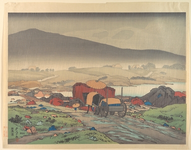 Hashiguchi Goyo: Cart in Rainy Landscape - Metropolitan Museum of Art