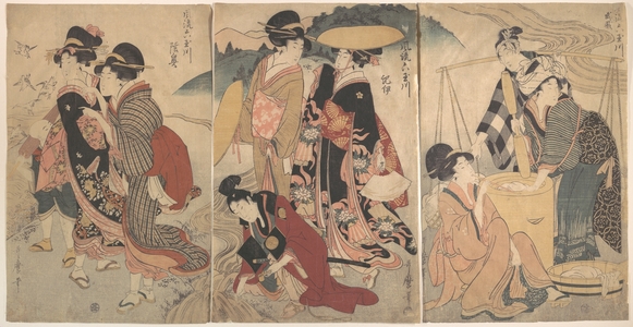 Kitagawa Utamaro: Women and a Man in the Country; Some pageant(?) - Metropolitan Museum of Art