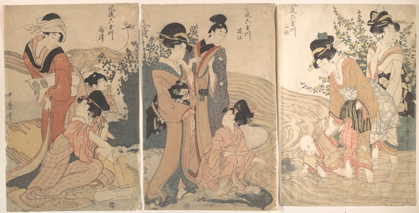 Kitagawa Utamaro: Women and Children on the Banks of a Stream - Metropolitan Museum of Art