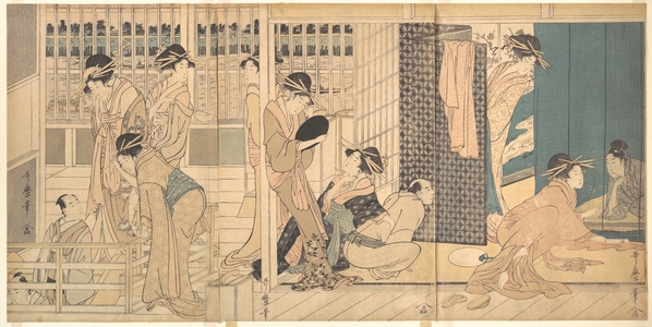 Kitagawa Utamaro: Scene in the Yoshiwara - Metropolitan Museum of Art