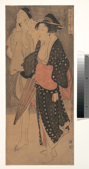 Kitagawa Utamaro: Couple in an Evening Shower, From the series Three Evening Pleasures of the Floating World - Metropolitan Museum of Art