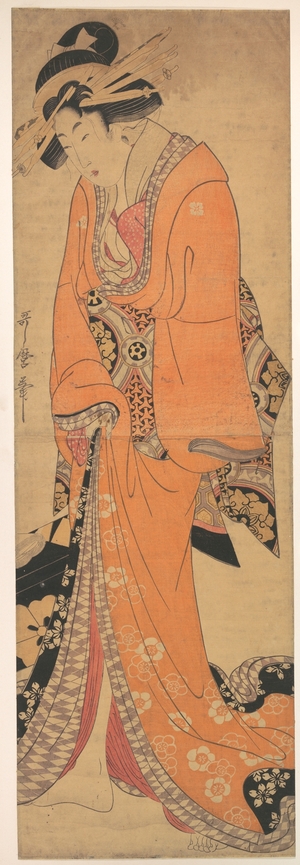 Kitagawa Utamaro: Geisha, probably a Singing Girl - Metropolitan Museum of Art