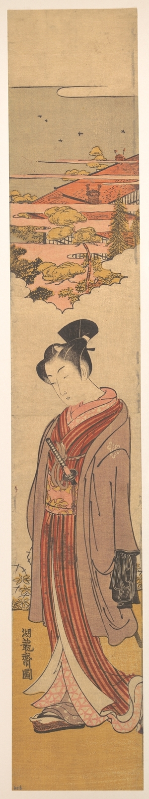 Isoda Koryusai: Young Man Strolling near the Sea - Metropolitan Museum of Art