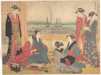 Torii Kiyonaga: Teahouse in Shinagawa - Metropolitan Museum of Art