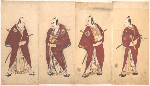 Katsukawa Shunsho: Four of the Five Actors Who Performed the Shosa 