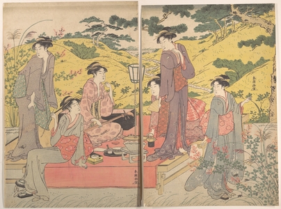 Katsukawa Shuncho: A Picnic Party at Hagidera - Metropolitan Museum of Art