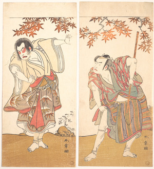 Katsukawa Shunsho: The Actors Ichimura Uzaemon and Arashi Sangorô - Metropolitan Museum of Art