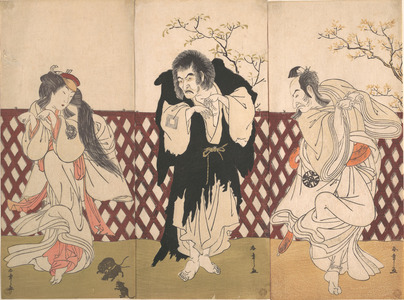 勝川春章: Ichikawa Danjuro IV in the Role of the Monk Mongaku from the Play Hana-zumo Genji-biki - メトロポリタン美術館