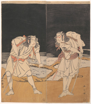 Katsukawa Shunsho: Duel Scene from the Kabuki Drama, 