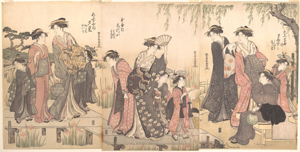 Katsukawa Shuncho: Courtesans in an Iris Garden - Metropolitan Museum of Art