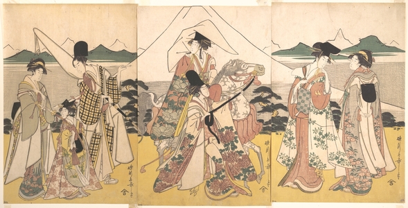 Rekisentei Eiri: Narihira's Journey to the East - メトロポリタン美術館