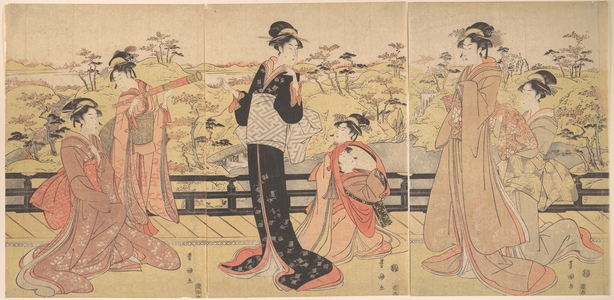 歌川豊国: Women on a Veranda - メトロポリタン美術館