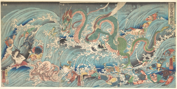 Utagawa Kuniyoshi: Recovering the Stolen Jewel from the Palace of the Dragon King - Metropolitan Museum of Art