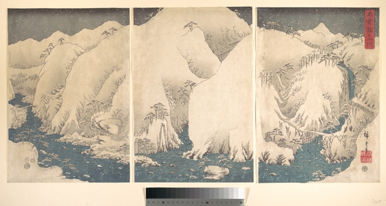 Utagawa Hiroshige: Kiso Gorge in the Snow - Metropolitan Museum of Art