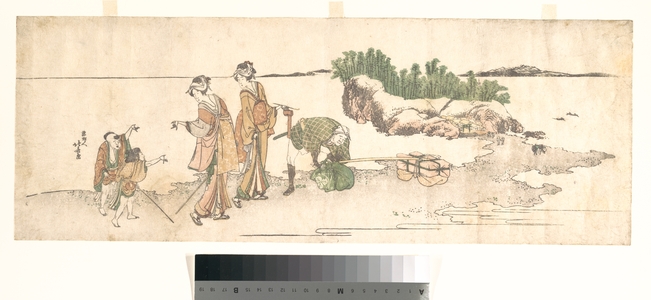 Japanese Print "Women in a Landscape" by Katsushika Hokusai, 葛飾北斎 (Katsushika Hokusai (Japanese, 1760–1849))