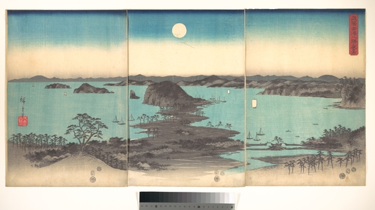 歌川広重: Full Moon at Kanazawa, Province of Musashi - メトロポリタン美術館
