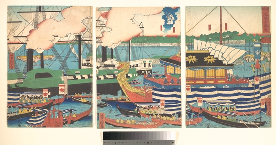 Utagawa Yoshitora: Landscape View of Shiba Beach - Metropolitan Museum of Art
