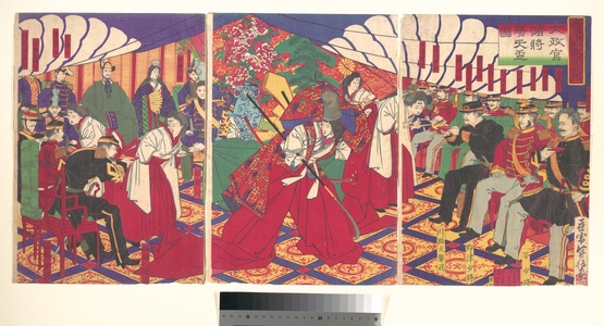 Toshinobu: Commanders Receiving the Emperor's Drinking Cups - Metropolitan Museum of Art