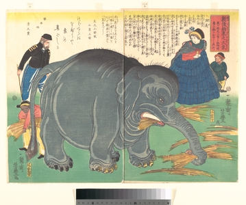 Utagawa Yoshitoyo: Recently Imported Big Elephant - Metropolitan Museum of Art