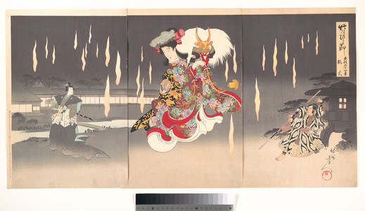 Toyohara Chikanobu: Scene of Foxfire (Kitsunebi) from the Play Honchô nijûshikô - Metropolitan Museum of Art