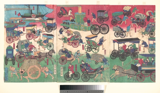 Utagawa Yoshitora: Vehicles on the Streets of Tokyo - Metropolitan Museum of Art
