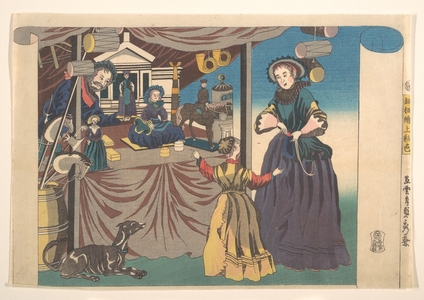 歌川貞秀: Color Print of a Copperplate Picture of a Toy Shop - メトロポリタン美術館