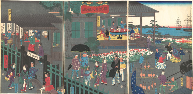 Utagawa Hiroshige II: Foreigner's Residence in Yokohama - Metropolitan Museum of Art