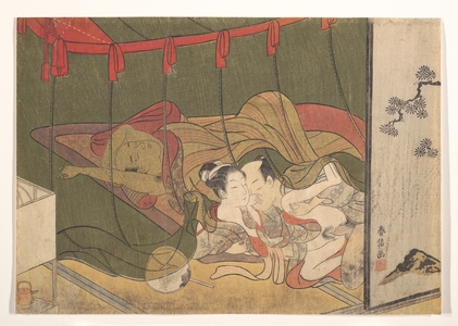 Suzuki Harunobu: Lovers Beneath a Mosquito Net - Metropolitan Museum of Art