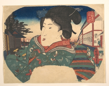 Estampe japonaise "Famous Views of Edo: Kasumigaseki" par Utagawa Kunisada, 歌川国貞 (Utagawa Kunisada (Japanese, 1786–1864))