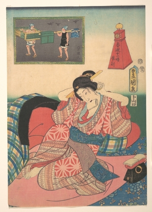 Utagawa Kunisada: Twelve Hours of Spring Pleasures: Hour of the Dragon - Metropolitan Museum of Art