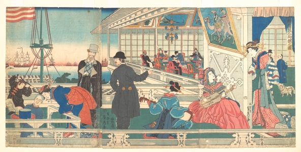 Utagawa Sadahide: Home of Foreign Merchants in Yokohama - Metropolitan Museum of Art