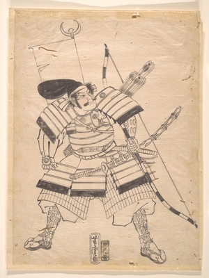 歌川芳虎: Preparatory Drawing for a Warrior Print - メトロポリタン美術館