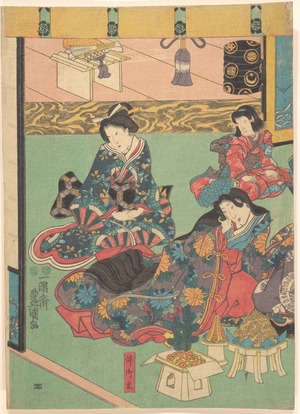 Estampe japonaise sans titre par Utagawa Kunisada, 歌川国貞 (Utagawa Kunisada (Japanese, 1786–1864))