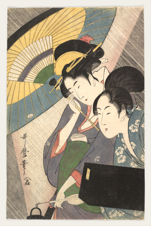 Kitagawa Utamaro: Two Women Under an Umbrella - Metropolitan Museum of Art