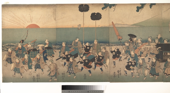 Utagawa Kuniyoshi: Boys Play-acting a Daimyo Procession - Metropolitan Museum of Art