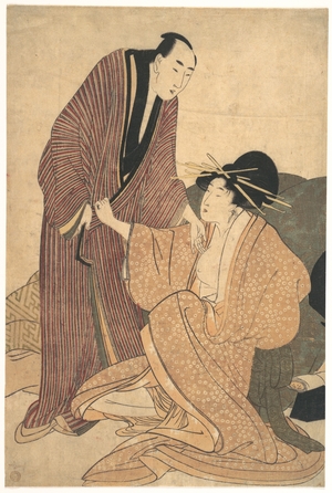 Kitagawa Utamaro: Parting of Lovers: Courtesan and Her Lover - Metropolitan Museum of Art