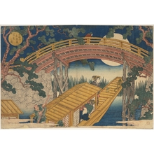 Yashima Gakutei: Moonlight View of Suihiro Bridge, Tempozan - Metropolitan Museum of Art