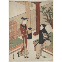 鈴木春信: Osen Waiting on a Young Samurai - メトロポリタン美術館