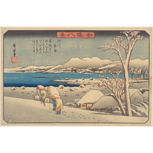 Utagawa Hiroshige: Evening Snow at Uchikawa - Metropolitan Museum of Art