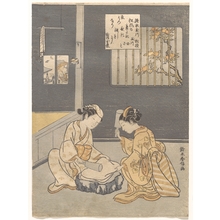 鈴木春信: Fulling Cloth at the Jewel River (Kinuta no Tamagawa) - メトロポリタン美術館