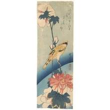 歌川広重: Crested Yellow Bird and Hibiscus - メトロポリタン美術館