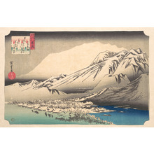 Utagawa Hiroshige: Evening Snow on Hira, Lake Biwa - Metropolitan Museum of Art
