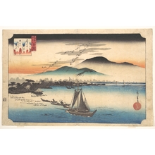 Utagawa Hiroshige: Returning Geese at Katada - Metropolitan Museum of Art