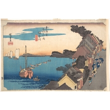 Utagawa Hiroshige: View of the Kanagawa station at sunset - Metropolitan Museum of Art