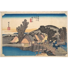 Utagawa Hiroshige: Hodogaya Station and Shinkame Bridge - Metropolitan Museum of Art