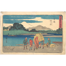 歌川広重: Hiratsuka; Banyugawa Funa Watashi no Zu - メトロポリタン美術館