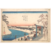 歌川広重: Soto Sakurada, Benkei Bori, Sakura-no-i - メトロポリタン美術館