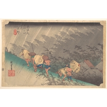 Utagawa Hiroshige: White Rain at Shôno - Metropolitan Museum of Art